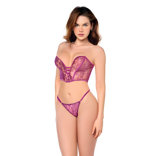 Set de Bustier de Malla &amp; G-String