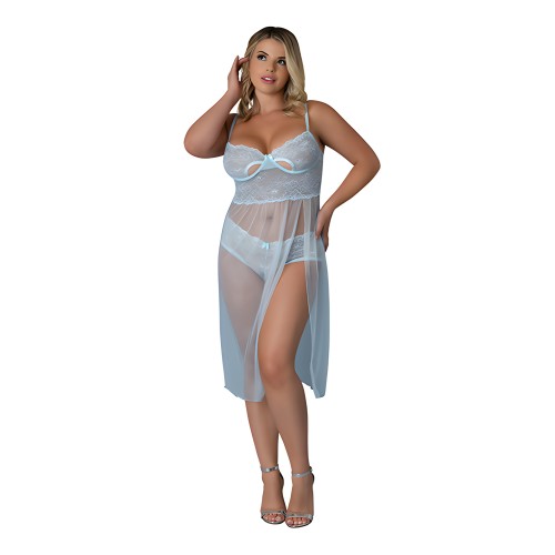 Blue Sky Chemise & Boy Short Set