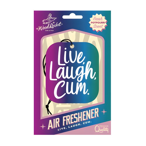 Wood Rocket Live Laugh Cum Air Freshener