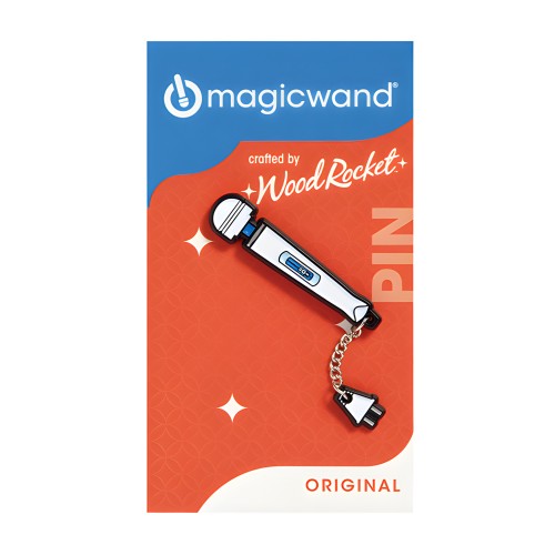 Wood Rocket Magic Wand Original Pin w/Chain