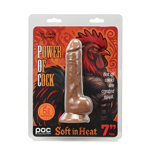 Power of Cock 7" Dildo - Dark Tan