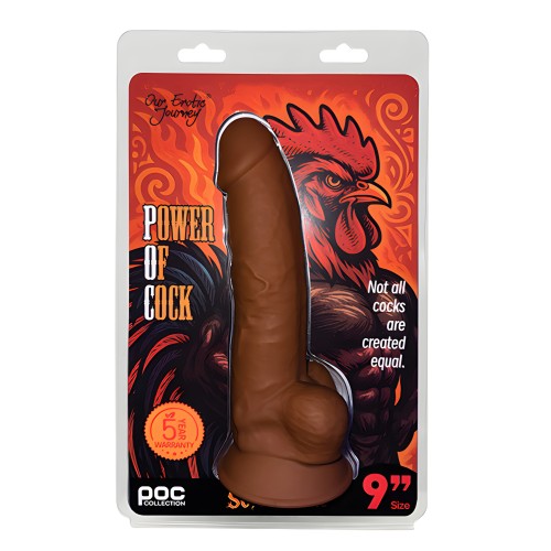 Dildo Power of Cock 9" - Marrón