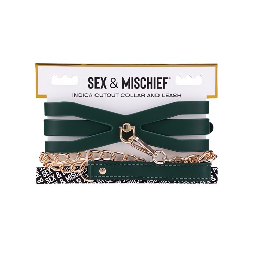 Sex & Mischief Indica Cutout Collar & Leash