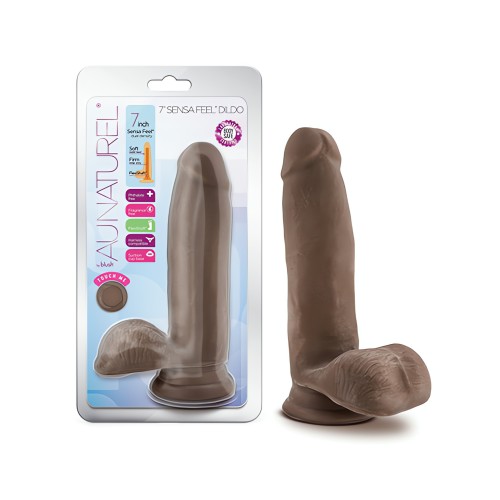 Blush Au Naturel 7" Sensa Feel Dildo - Chocolate