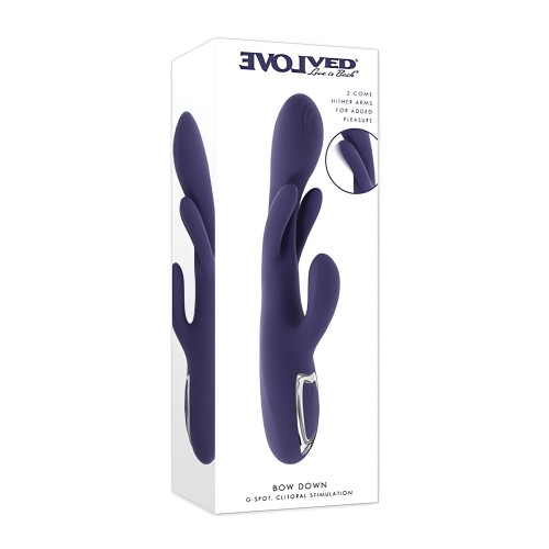Evolved Bow Down Purple Vibrator - Multi-Speed & Rechargeable