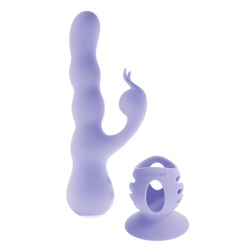Evolved Wiggly Bunny Purple Vibrator - Multi-Function & Speeds