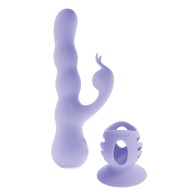 Evolved Wiggly Bunny Purple Vibrator - Multi-Function & Speeds