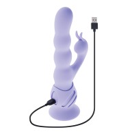 Evolved Wiggly Bunny Purple Vibrator - Multi-Function & Speeds