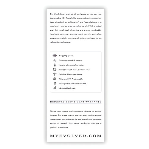 Evolved Wiggly Bunny Púrpura Vibrador - Multifuncional & Velocidades