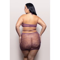 Vixen Focus On Me Vestido Halter con Detalles de Anillo - Púrpura QN