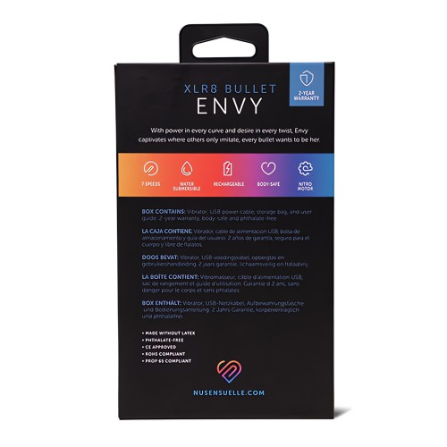 Nu Sensuelle Envy XLR8 Bullet con Motor Nitro - Turquesa Profundo