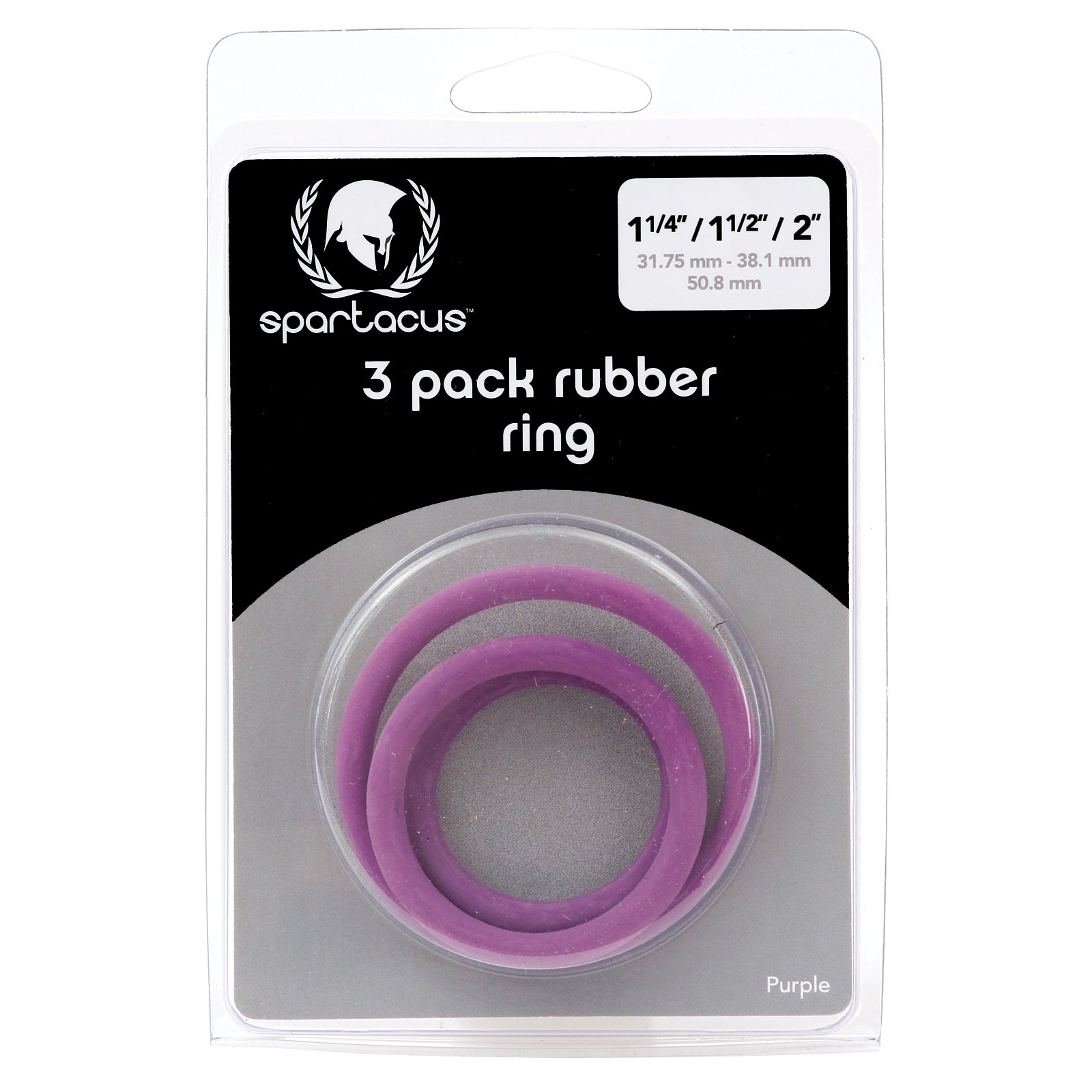 Spartacus Rubber Cock Ring Set Purple Spartacus Rubber Cock Ring Set Purple