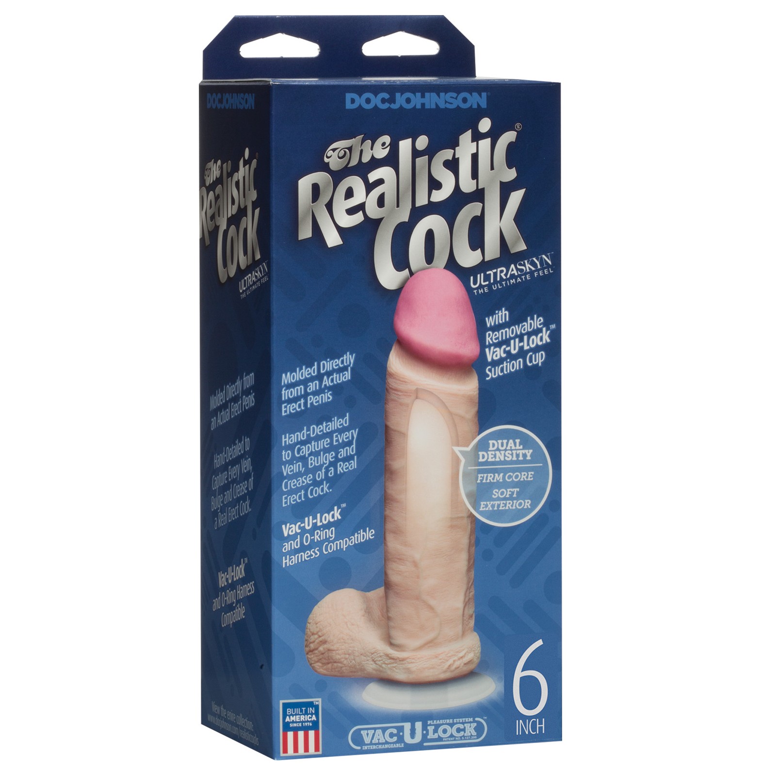 Cock Realista de 6" Ultraskyn con Testículos Blanco - Placer Definitivo Cock Realista de 6" Ultraskyn con Testículos Blanco - Placer Definitivo