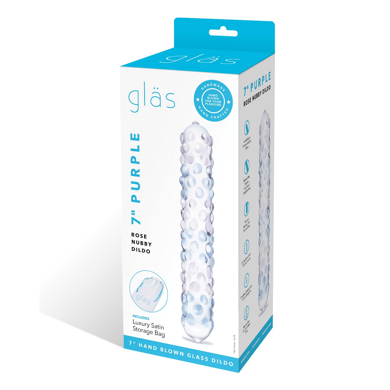 Dildo de Cristal Nubby Purple Rose Dildo de Cristal Nubby Purple Rose