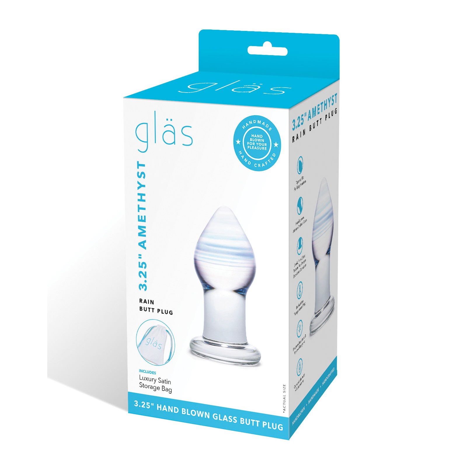 Plug Anal de Cristal Amethyst Rain Plug Anal de Cristal Amethyst Rain