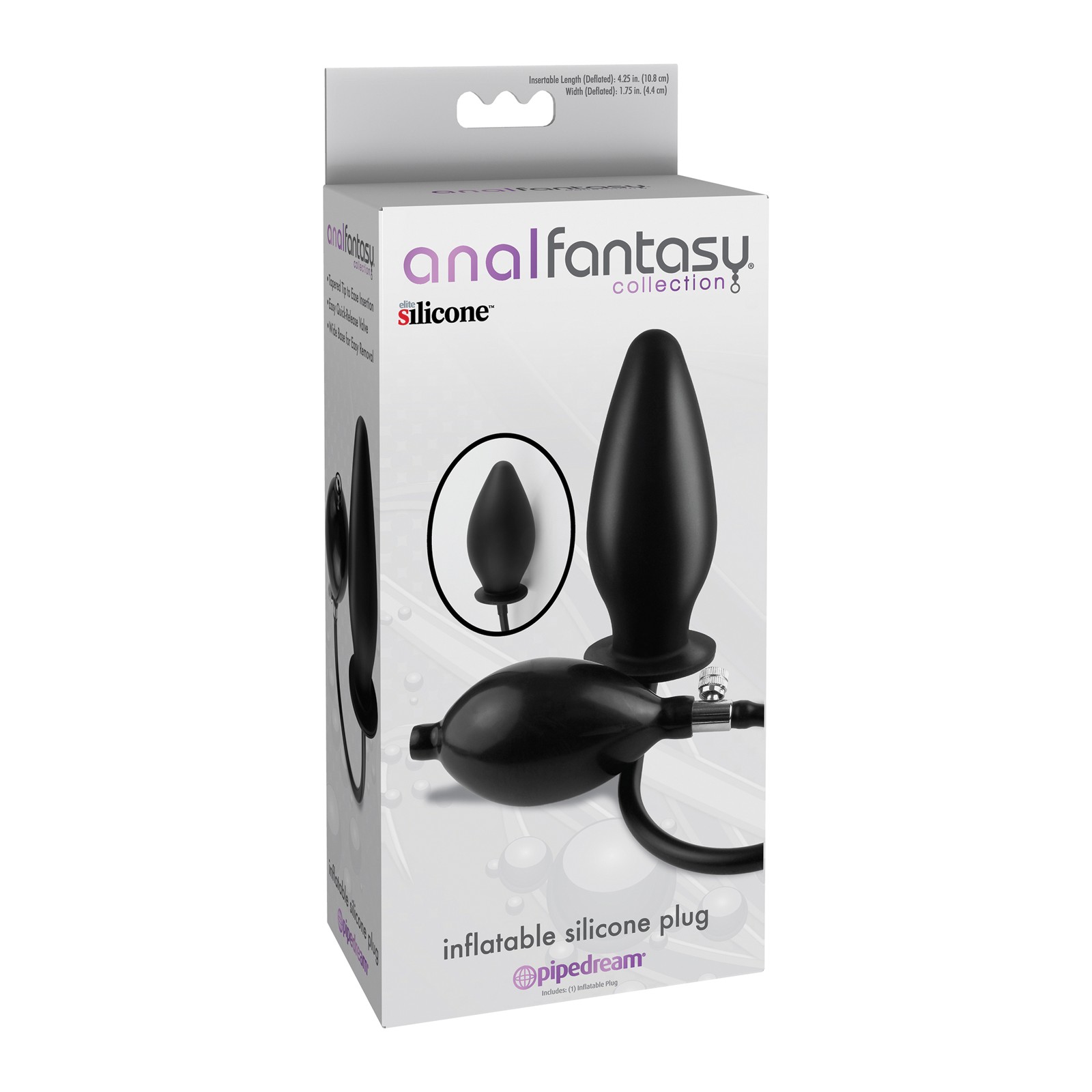 Plug Inflable de Silicona de la Colección Fantasía Anal Plug Inflable de Silicona de la Colección Fantasía Anal