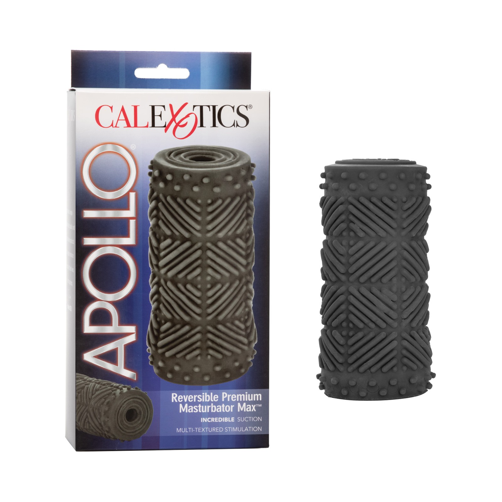 Masturbador Premium Reversible Apollo Max en Gris Masturbador Premium Reversible Apollo Max en Gris