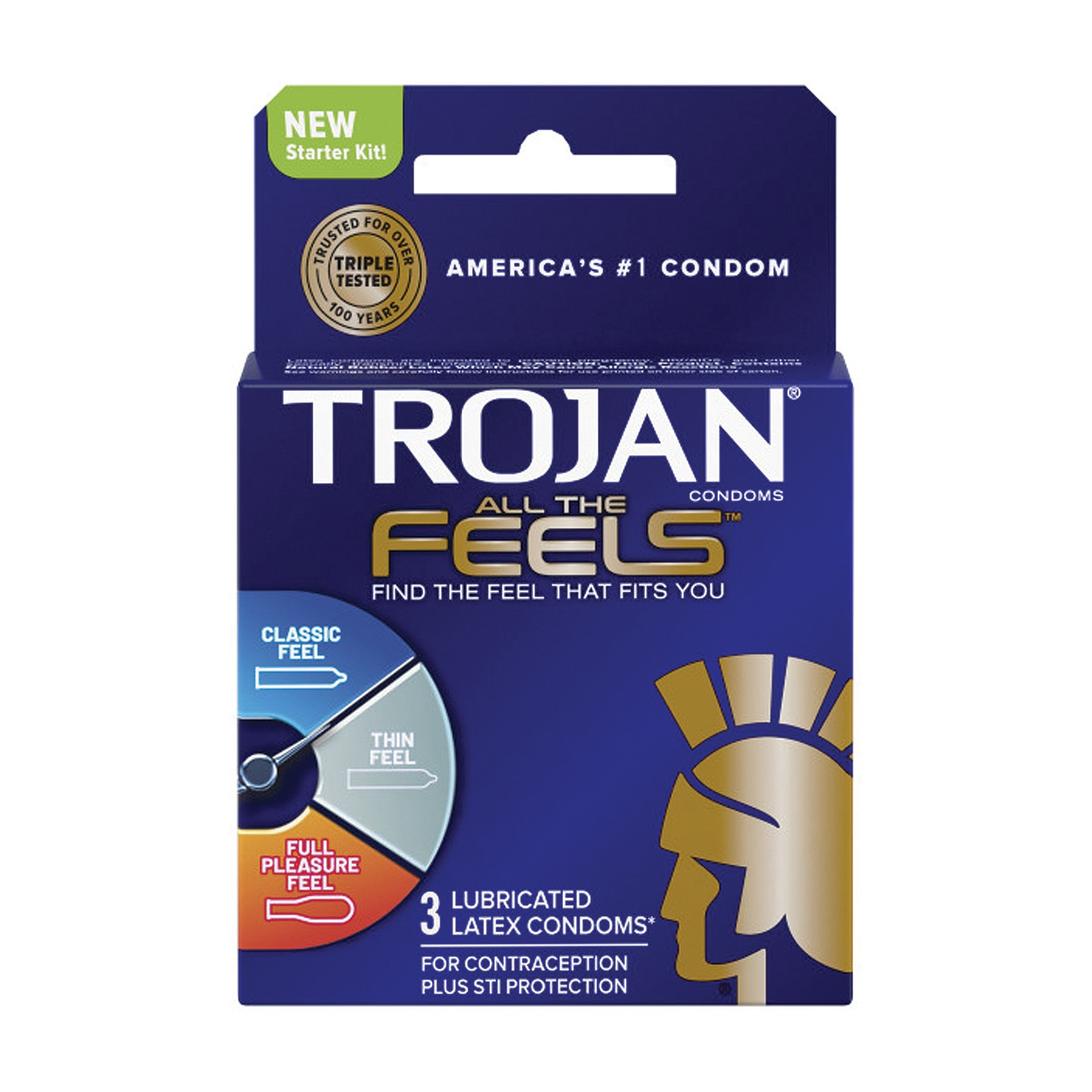 Trojan All the Feels Condoms Pack of 3 Trojan All the Feels Condoms Pack of 3