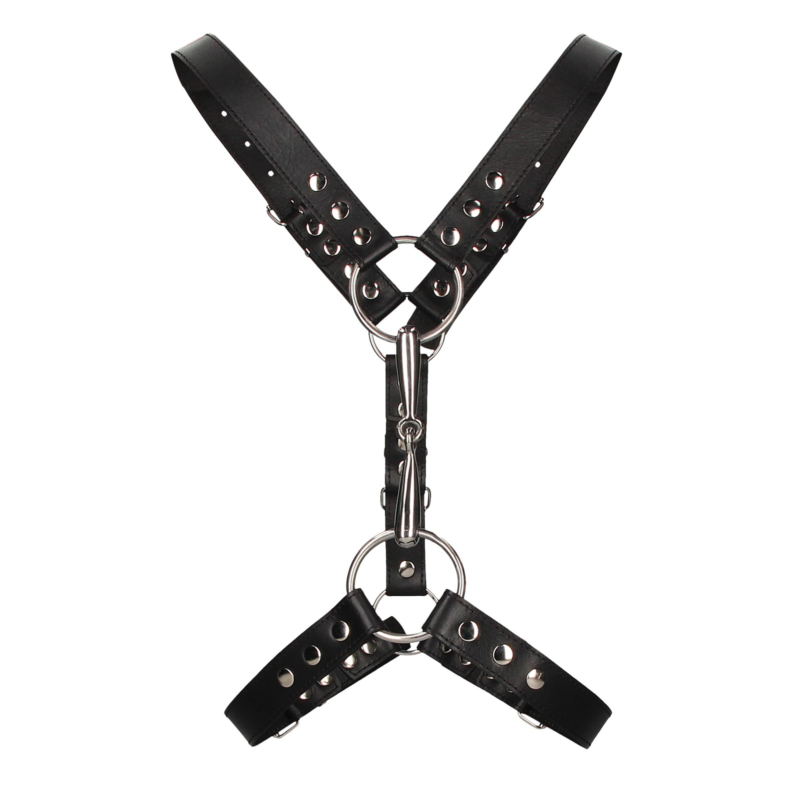Shots Uomo Arnés para Hombres con Metal Bit Negro Shots Uomo Arnés para Hombres con Metal Bit Negro