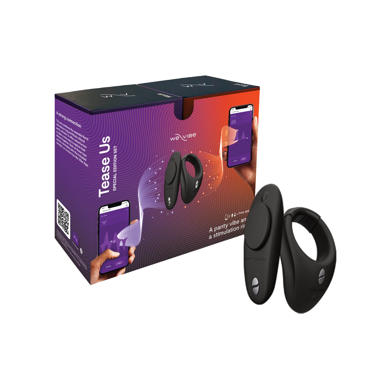 We-Vibe Moxie & Bond Tease Us Edición Especial - Negro We-Vibe Moxie & Bond Tease Us Edición Especial - Negro