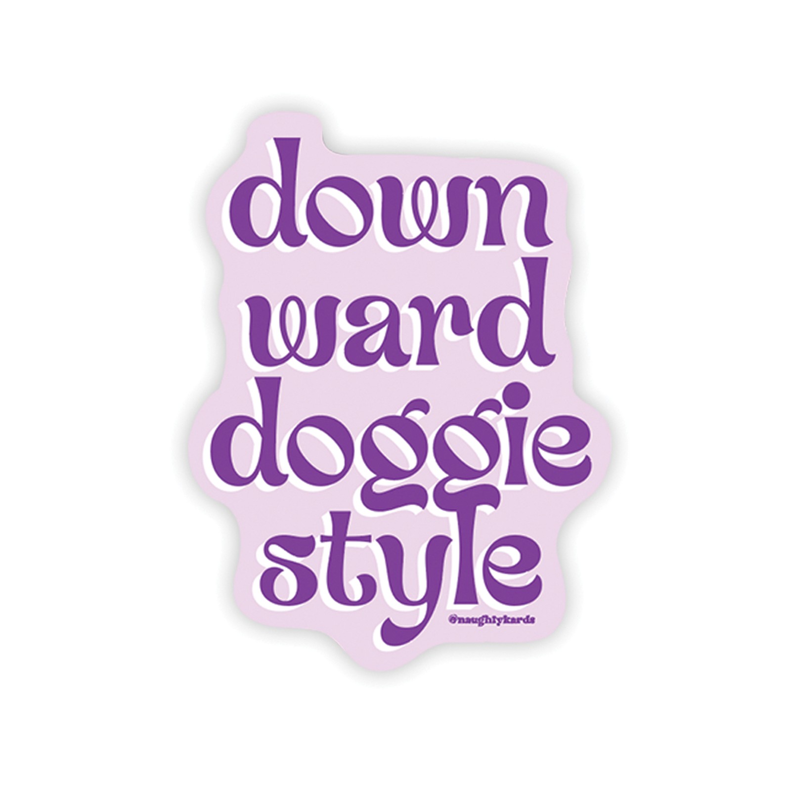 Downward Doggie Naughty Sticker - Pack of 3 Downward Doggie Naughty Sticker - Pack of 3