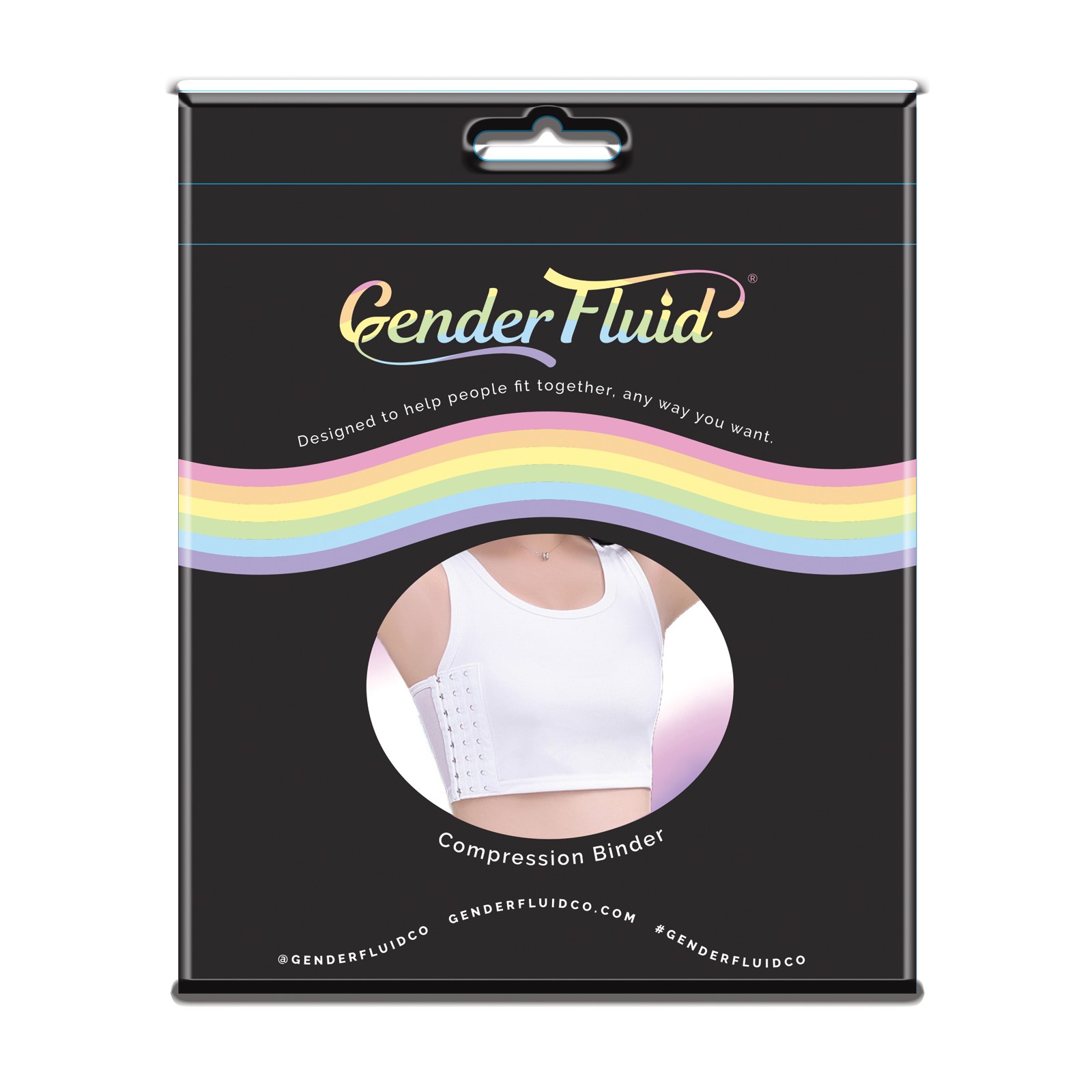 Gender Fluid Chest Compression Binder XXXL White Gender Fluid Chest Compression Binder XXXL White