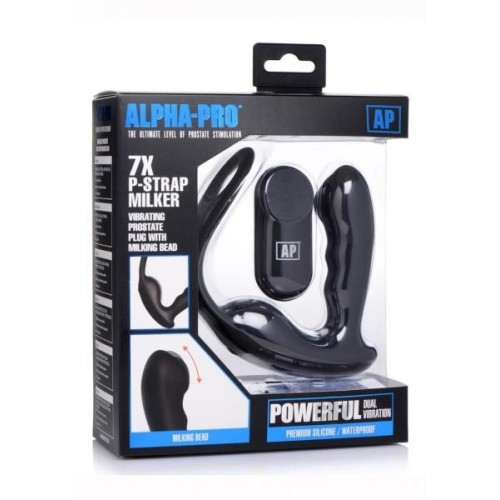 7x P-strap Vibrating Prostate Stimulator with Cock and Ball Harness